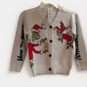 The Grinch Knitted Toddlers Sweater Size 5T